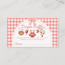 Manzana de Nuestro Ojo Baby Shower Gingham Rojo
