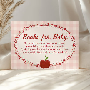 Tarjeta De Recepción Manzana de Nuestro Ojo Libros de Ducha de Bebé Roj
