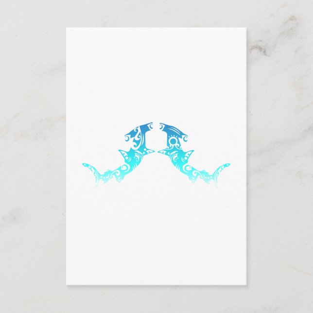 Tarjeta De Recepción Maori Hammerhead Shark Couple Tribal - Idea de reg (Anverso)