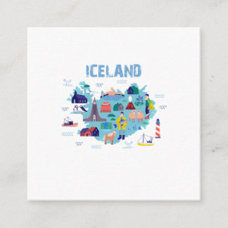 Tarjeta De Recepción mapa de Islandia