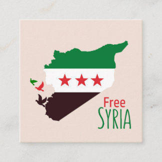 Tarjeta De Recepción Mapa de Siria con la bandera de la Revolución