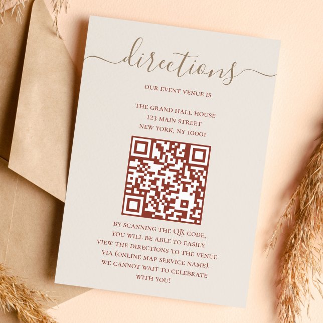 Tarjeta De Recepción Mapas digitales de direcciones bohemias con código (Subido por el creador)