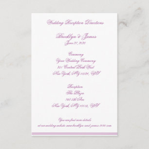 Tarjeta De Recepción Mapas y direcciones de Bodas de orquídeas radiante