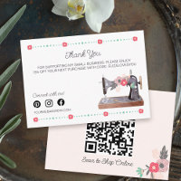 Máquina de coser vintage Boho Floral Gracias