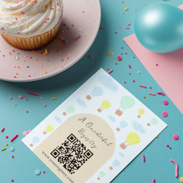 Tarjeta De Recepción Maravilloso mundo globo aerostático 1º cumpleaños