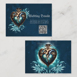 Tarjeta De Recepción Maravilloso y elegante corazón de steampunk