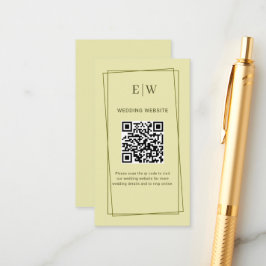 Tarjeta De Recepción Marco elegante sobre el Boda celestial de monogram