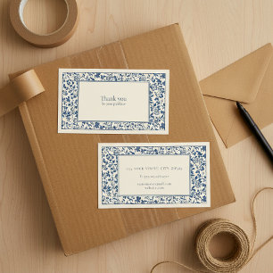 Tarjeta De Recepción Marco floral de estilo vintage gracias al gabinete