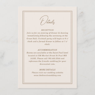 Tarjeta De Recepción Marco ordenado simple mínimo