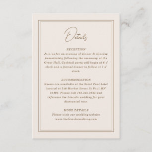 Tarjeta De Recepción Marco ordenado simple mínimo