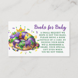 Tarjeta De Recepción Mardi Gras Books for Baby Request