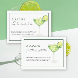 Tarjeta De Recepción Margarita, la receta de la novia.