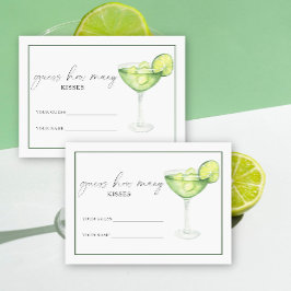 Tarjeta De Recepción Margarita y Matrimonio Cuántos besos juego de boda