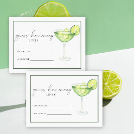 Tarjeta De Recepción Margarita y Matrimonio Cuántos limones juego de no