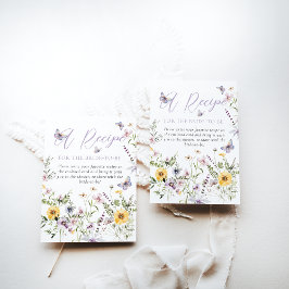 Tarjeta De Recepción Mariflay Morado Floral Bridal Shower