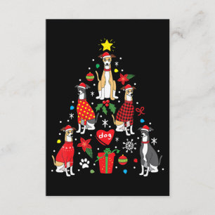 Tarjeta De Recepción Marioneta Ornamé Árbol divertido Perro Mamá Papá