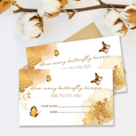 Tarjeta De Recepción Mariposa adivina cuántos besos de mariposa