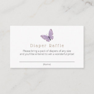 Tarjeta De Recepción Mariposa besa Diaper Raffle