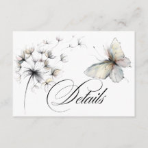Mariposa elegante y diente de león Tinta pastel