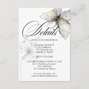 Tarjeta De Recepción Mariposa elegante y pasteles de pelusa de diente d