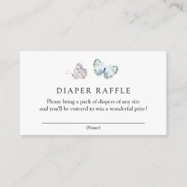 Tarjeta De Recepción Mariposa en la ruta Boho Diaper Raffle