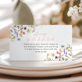 Tarjeta De Recepción Mariposa Flor silvestre Ducha de novia Solicitud d