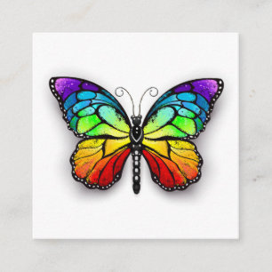 Tarjeta De Recepción Mariposa monarca arcoíris
