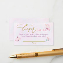 Mariposa morado Diaper Rosado Raffle