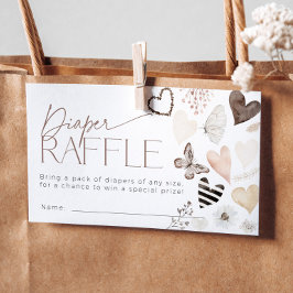 Tarjeta De Recepción Mariposa Valentine Diaper Raffle Ticket Baby