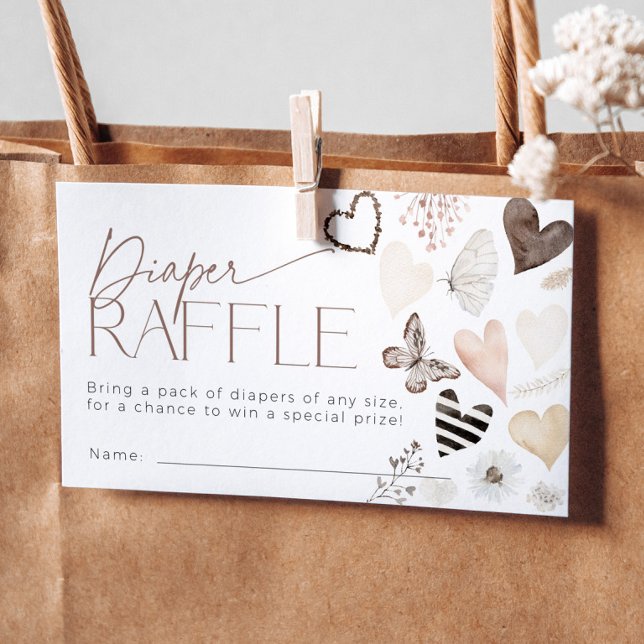Tarjeta De Recepción Mariposa Valentine Diaper Raffle Ticket Baby (Subido por el creador)