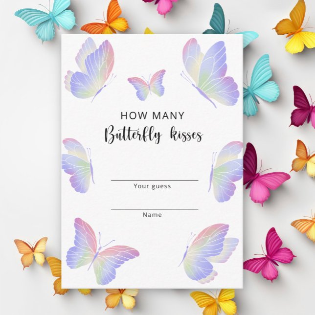 Tarjeta De Recepción Mariposas - Cuántos besos de mariposa (Subido por el creador)