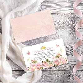 Tarjeta De Recepción Mariposas de la Corona: Ducha floral para bebés