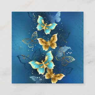 Tarjeta De Recepción Mariposas doradas