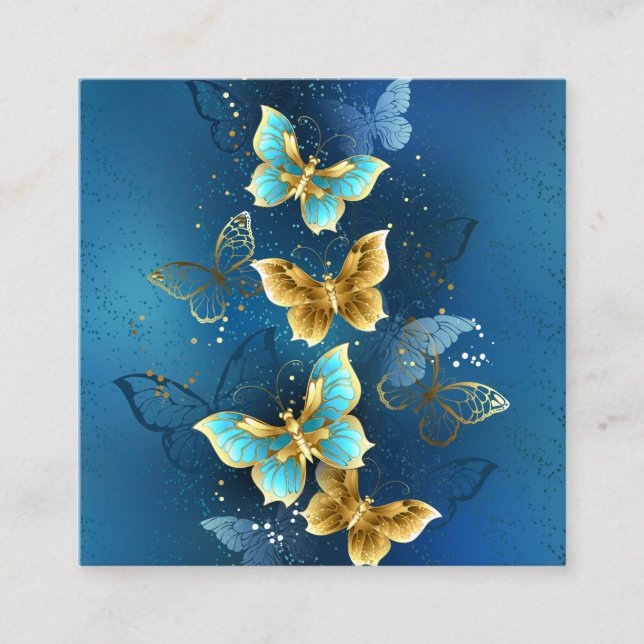 Tarjeta De Recepción Mariposas doradas (Anverso)