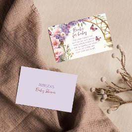 Tarjeta De Recepción Mariposas encantadas libros de bebés para la ducha