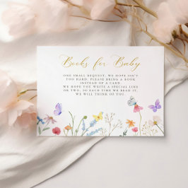 Tarjeta De Recepción Mariposas Encantadas Libros Florales Para Bebé