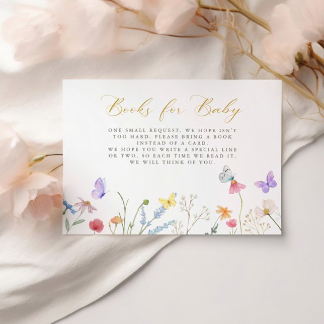 Tarjeta De Recepción Mariposas Encantadas Libros Florales Para Bebé (Subido por el creador)
