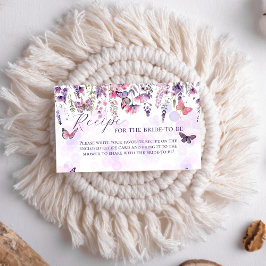 Tarjeta De Recepción Mariposas Flores silvestres Rereceta de ducha de n