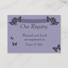 Tarjeta De Recepción Mariposas Moradas