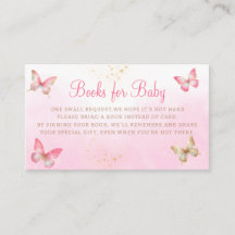 Mariposas rosas pequeñas libros de Baby Shower par