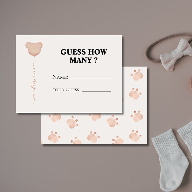 Tarjeta De Recepción marrón podemos esperar adivinar cuántas cartas de  (Subido por el creador)