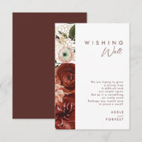 Marsala Autumn Floral | Boda blanco deseando lo me