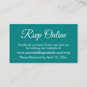 Tarjeta De Recepción Marsala Boda Roja RSVP Online Elegante Simple