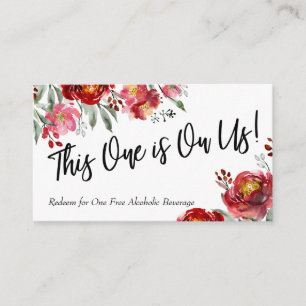 Tarjeta De Recepción Marsala Burgundy Floral Bebe Ticket Insertar tarje