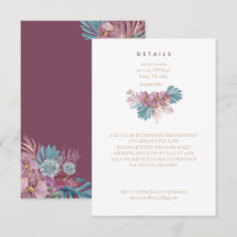 Marsala | Hojas Tropicales Floral Boda Enclosu