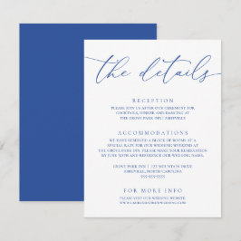 Tarjeta De Recepción Marsella Bleu y Boda Minimalista blanco moderno