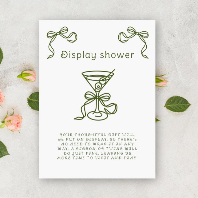 Tarjeta De Recepción Martini Bow Bridal Ducha de pantalla (Subido por el creador)