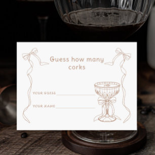 Tarjeta De Recepción Martini Espresso Cuántas corchos Juego de soltera