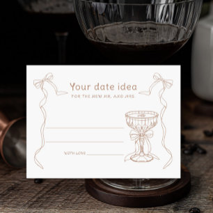 Tarjeta De Recepción Martini Espresso Tu idea de cita Despedida de solt