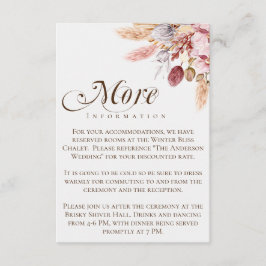 Tarjeta De Recepción Más información Boda de Boho Pampas